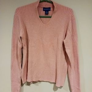 Charter Club V Neck Pink Sweater
